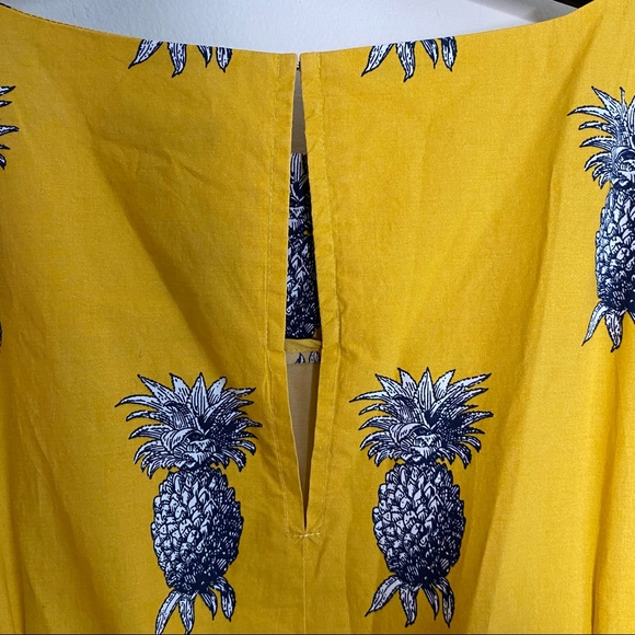 Ann Taylor Pineapple Belted Pocket Dress Small - Picture 5 of 9